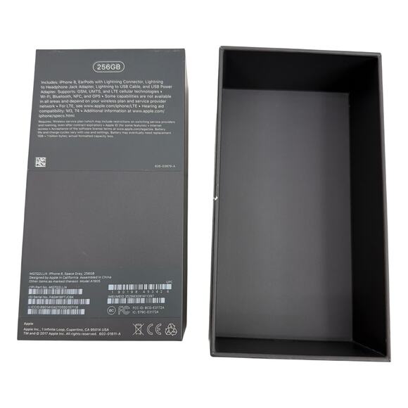 Apple iPhone 8 Space Gray 256GB Original Retail Box Only MQ7Q2LL/A - Picture 3 of 7